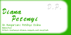 diana petenyi business card