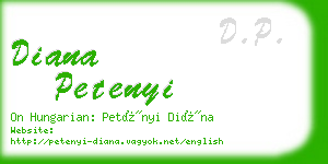 diana petenyi business card